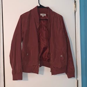 Burgundy Long Sleeve Charolette Russe Jacket
